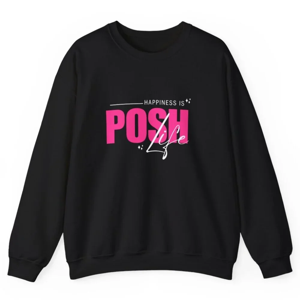 Happiness is Posh Life Unisex Heavy Blend™ Crewneck Sweatshirt - Picture 2 of 4